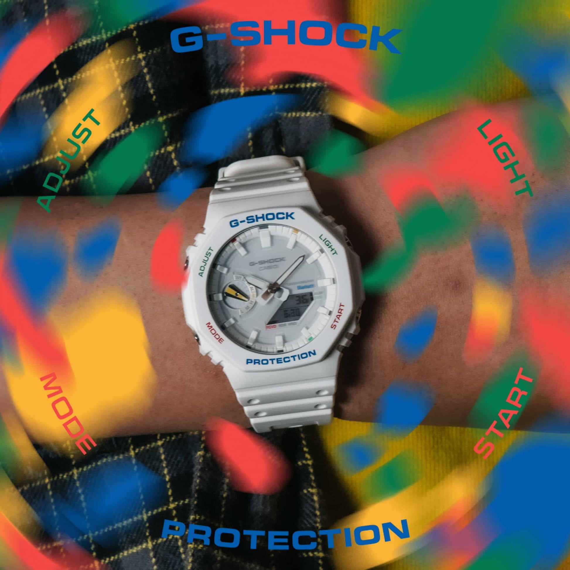 G-Shock Pulsera de Goma para Caballero Doble Hora – GA-B2100FC-7A