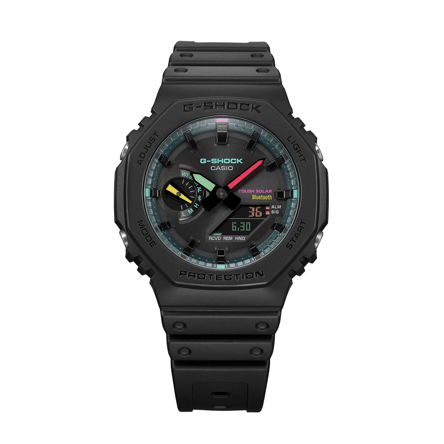 G-Shock Doble Hora para caballero correa de caucho – GA-B2100MF-1A