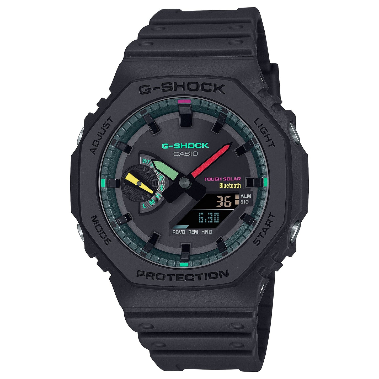 G-Shock Doble Hora para caballero correa de caucho – GA-B2100MF-1A