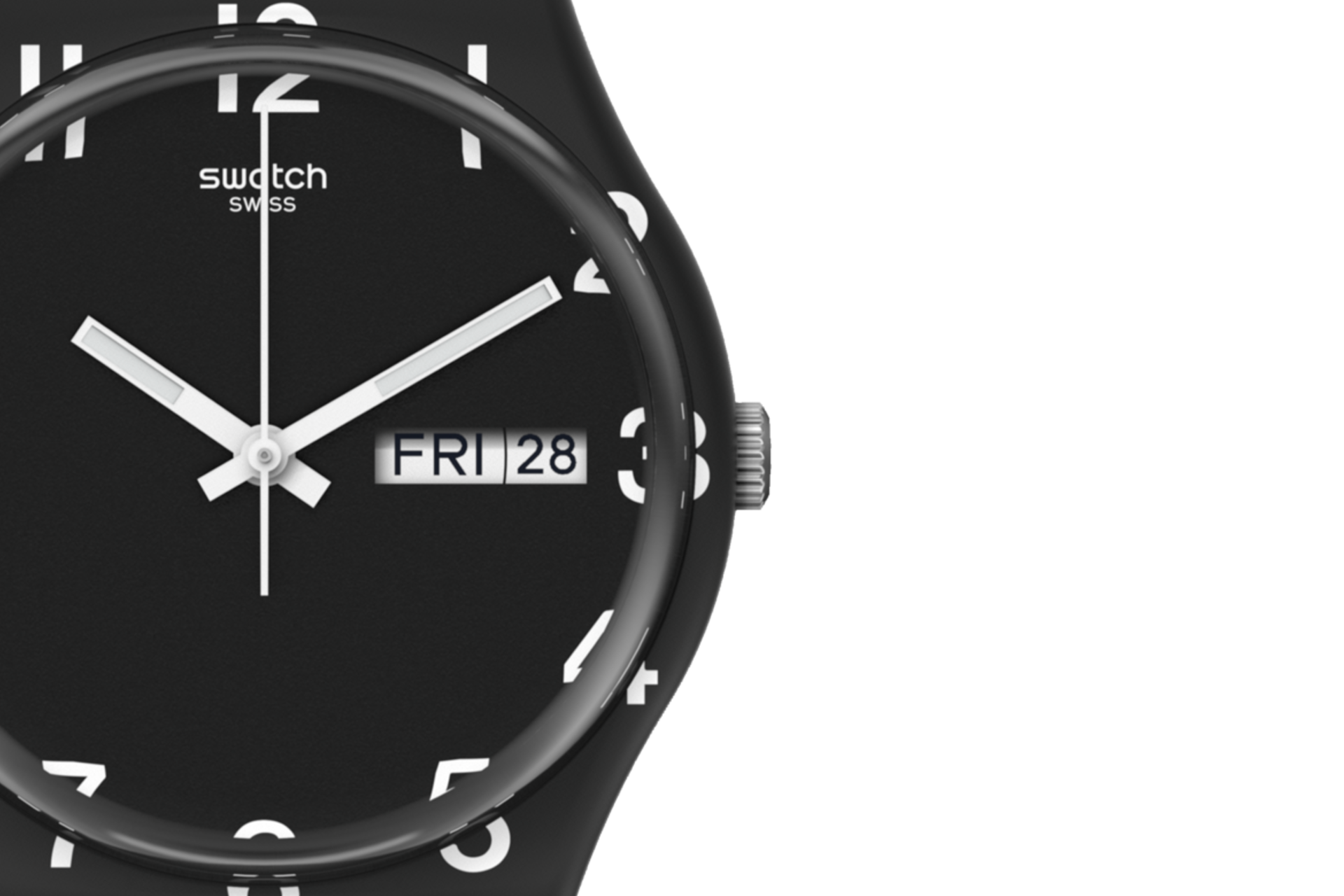 Swatch Over Black de hombre banda de resina 34 mm – GB757