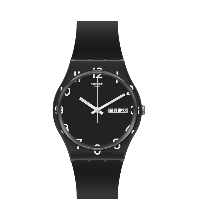 Swatch Over Black de hombre banda de resina 34 mm – GB757