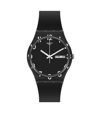 Swatch Over Black de hombre banda de resina 34 mm – GB757