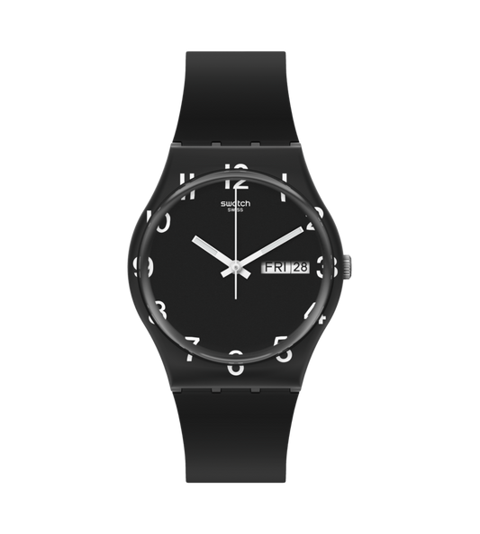 Swatch Over Black de hombre banda de resina 34 mm – GB757