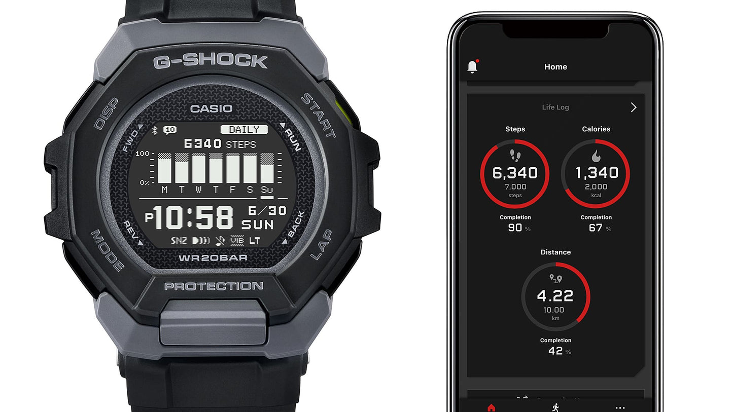 G-Shock para caballero pulsera de caucho con bluetooth – GBD-300-1