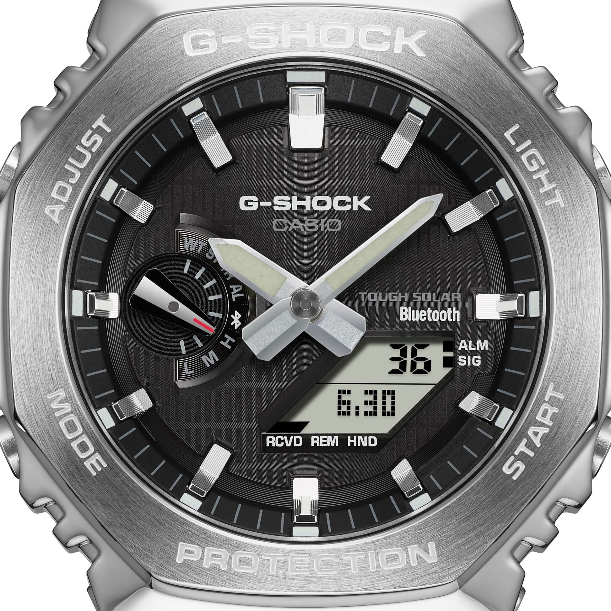 G-Shock Tough Solar de caballero pulsera de resina doble hora bluetooth – GBM-2100-1A