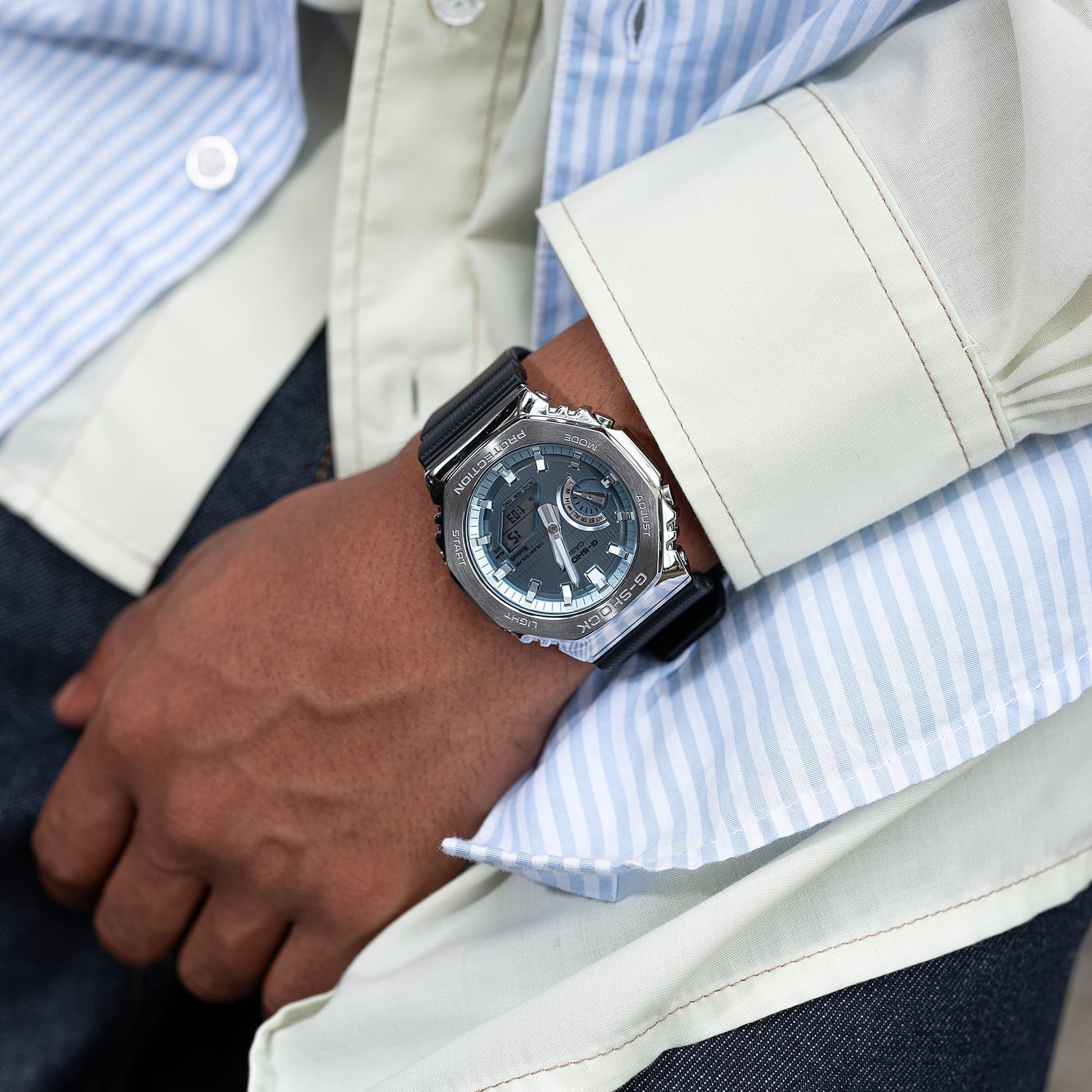 GBM-2100A-1A2 Reloj G-Shock Tough Solar de hombre pulsera de resina bluetooth