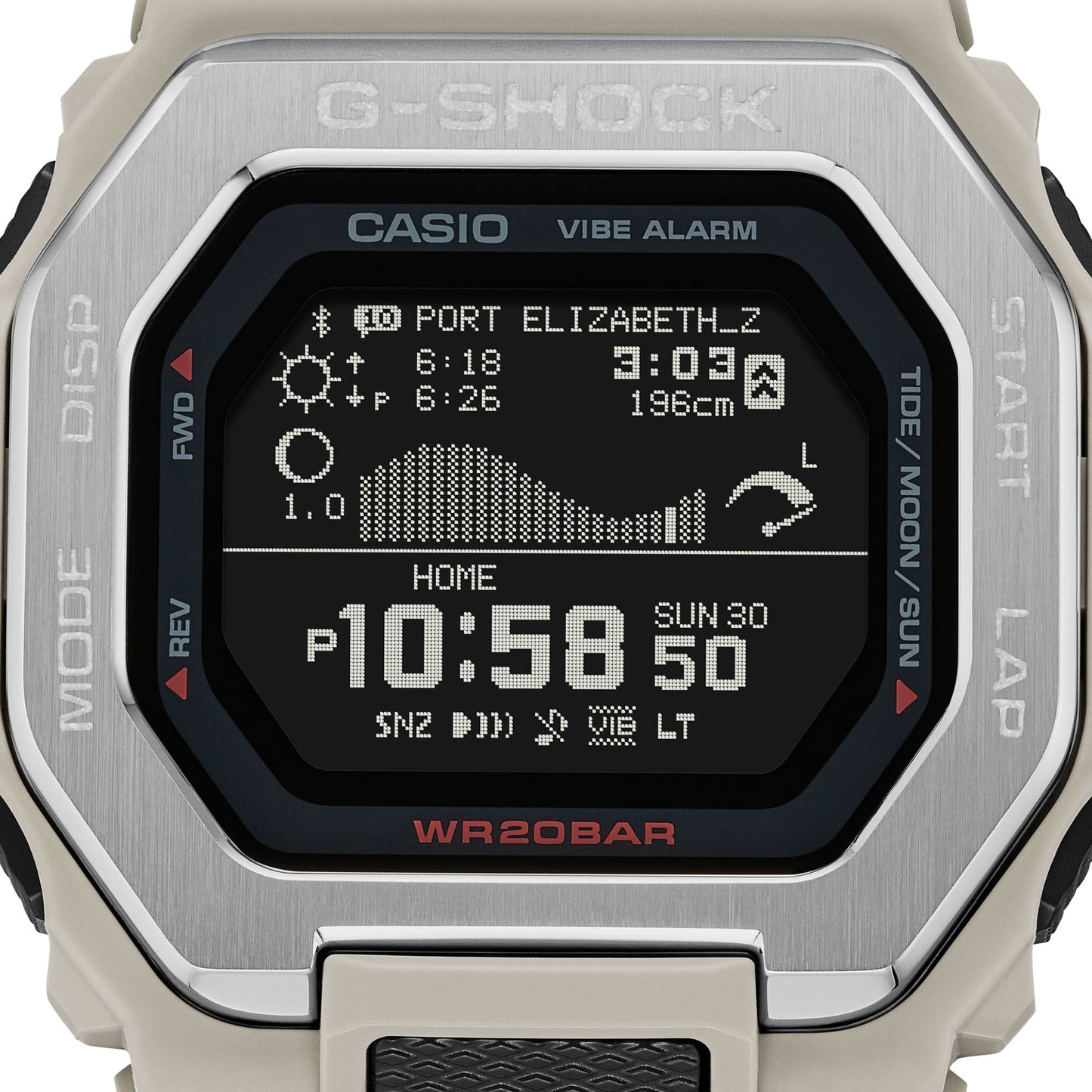 G-Shock G-Lide para Caballero Pulsera de Caucho con Bluetooth – GBX-100-8
