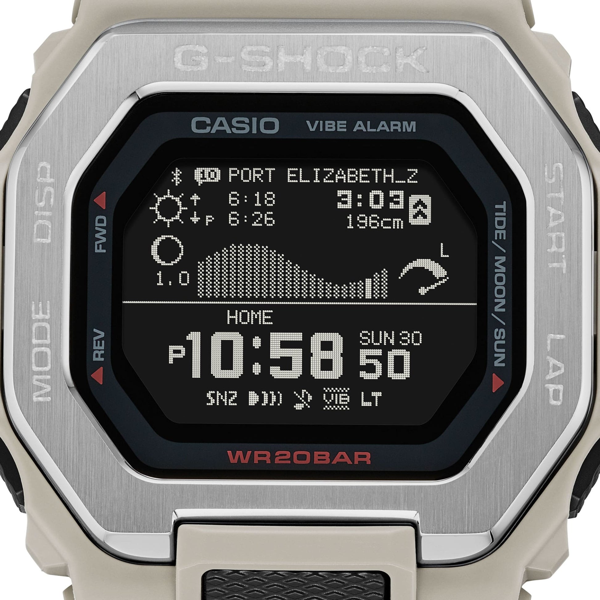 G-Shock G-Lide para Caballero Pulsera de Caucho con Bluetooth – GBX-100-8