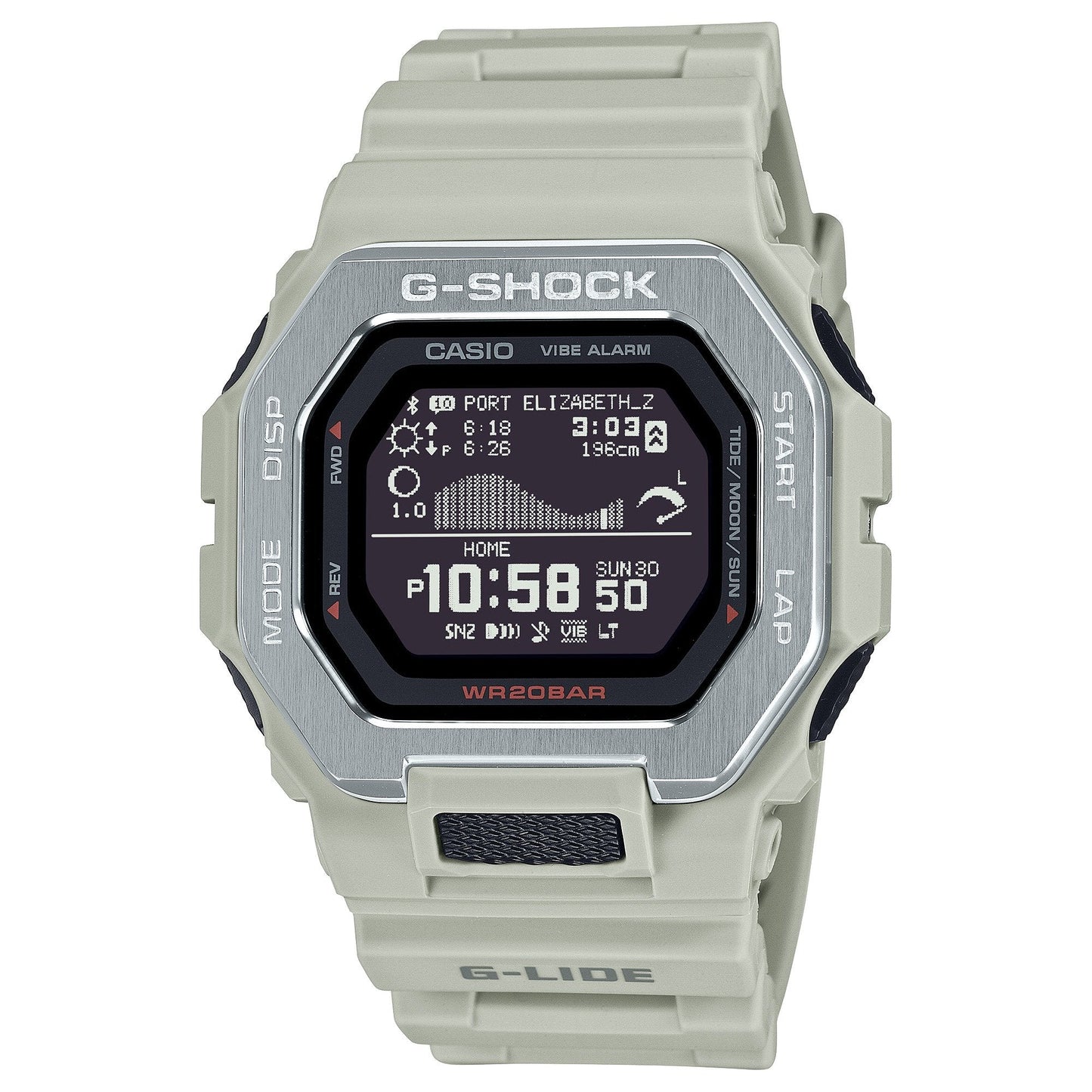 G-Shock G-Lide para Caballero Pulsera de Caucho con Bluetooth – GBX-100-8