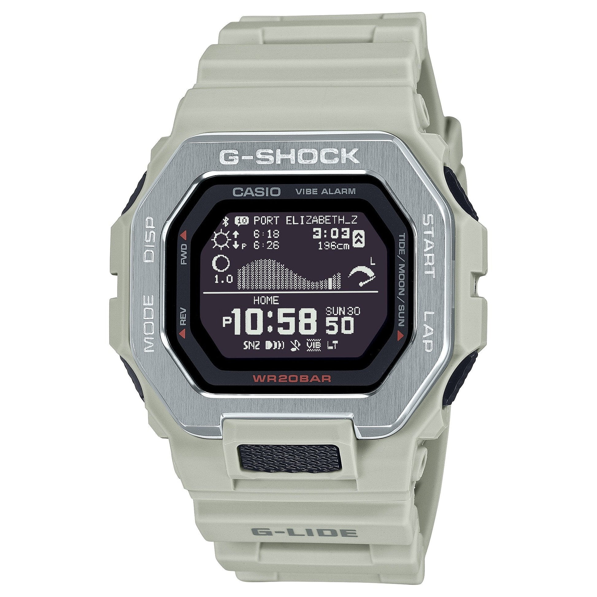 G-Shock G-Lide para Caballero Pulsera de Caucho con Bluetooth – GBX-100-8