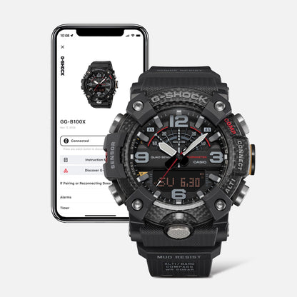 GG-B100X-1A Reloj G-Shock mudmaster Master of G de hombre correa de resina bluetooth