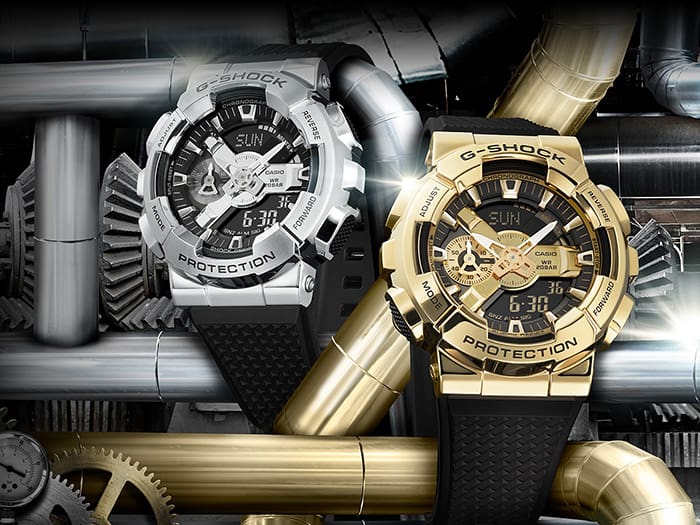 G-Shock para Hombre Correa de Resina Doble Hora – GM-110-1A