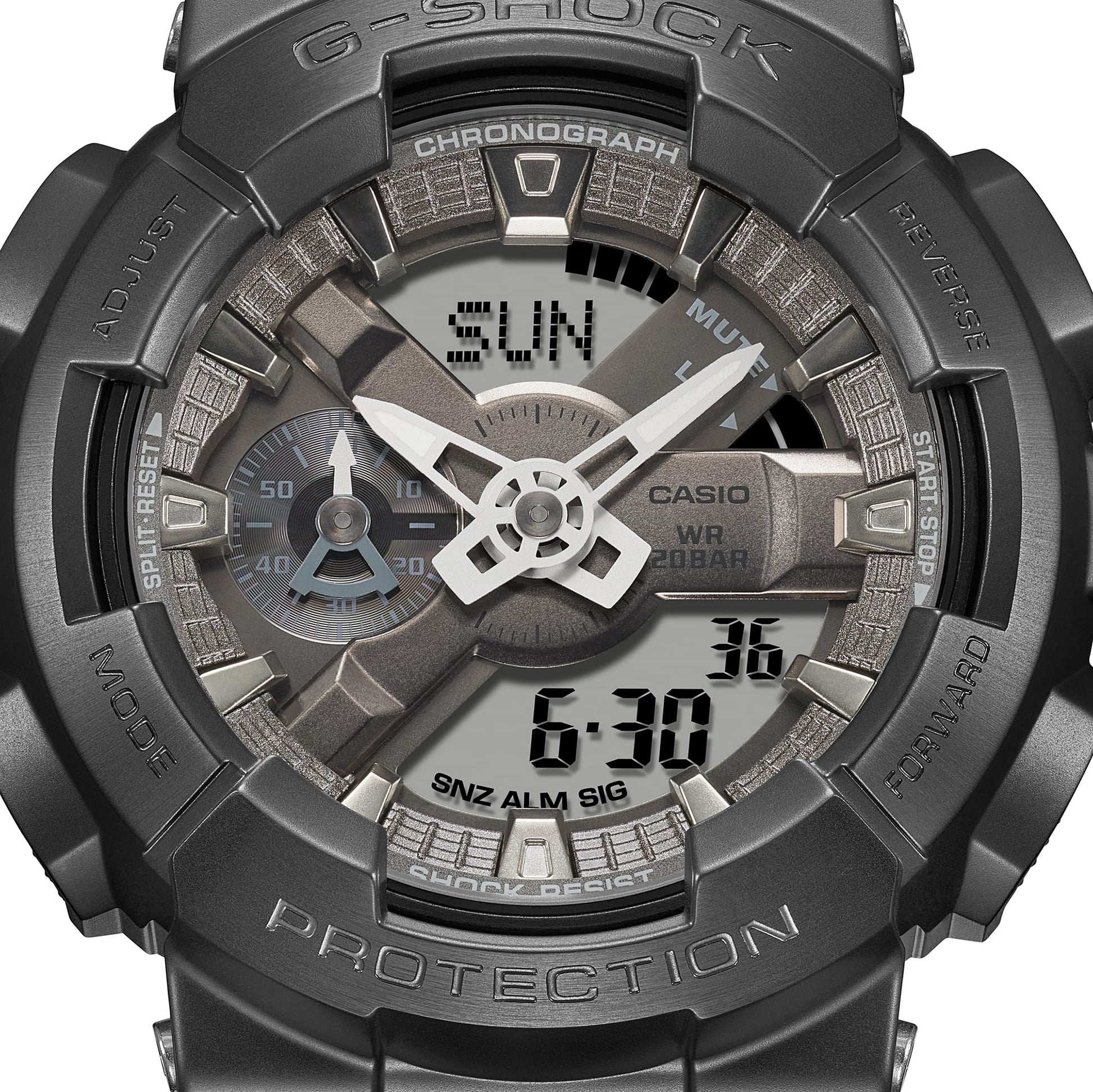 G-Shock para Hombre Correa de Goma Doble Hora – GM-110MF-1A