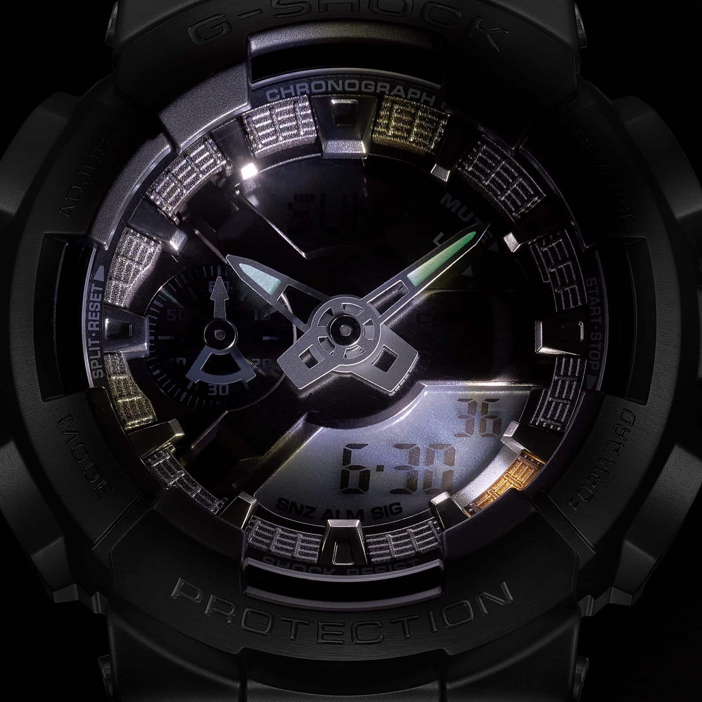 G-Shock para Hombre Correa de Goma Doble Hora – GM-110MF-1A