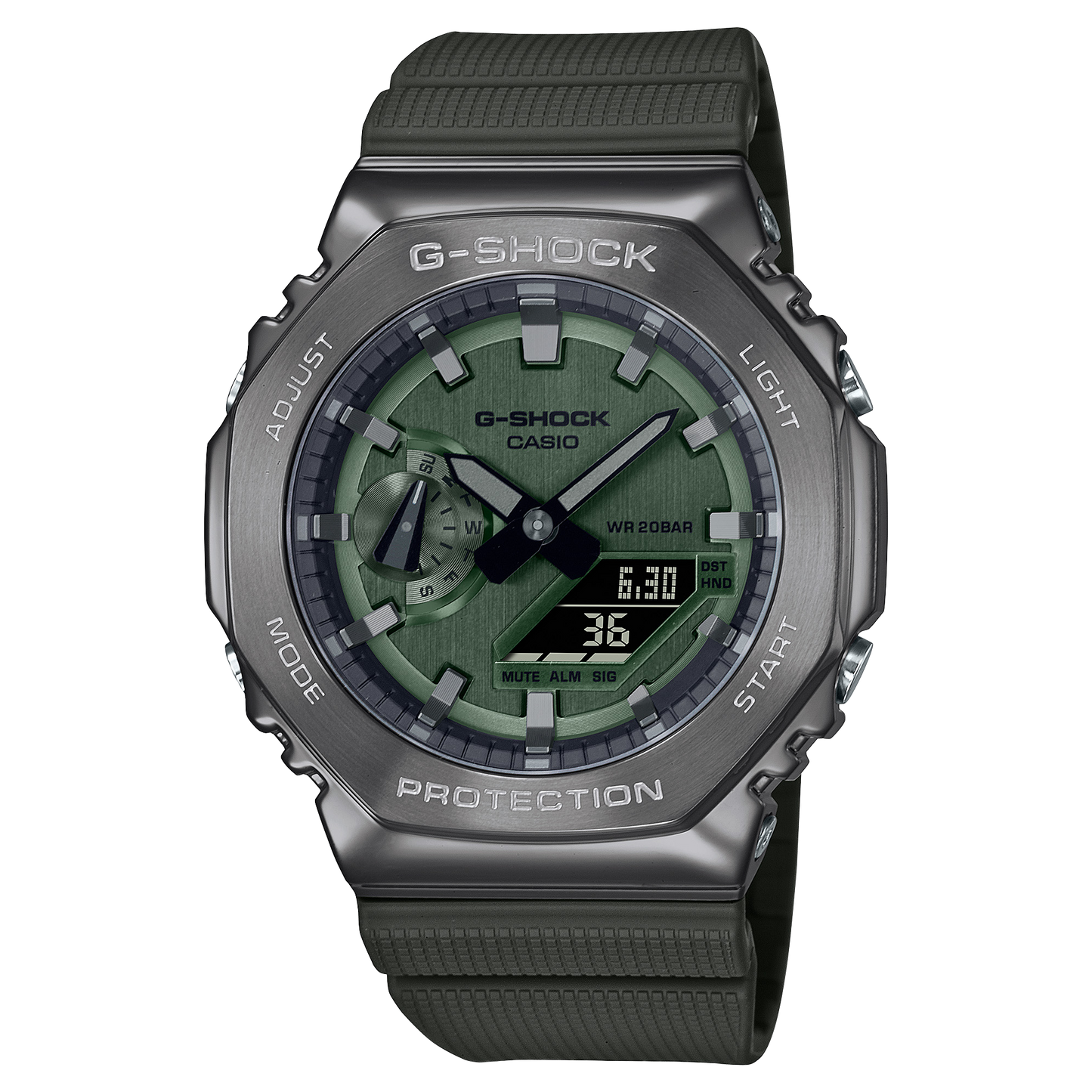 GM-2100B-3A Reloj G-Shock de caballero banda de caucho