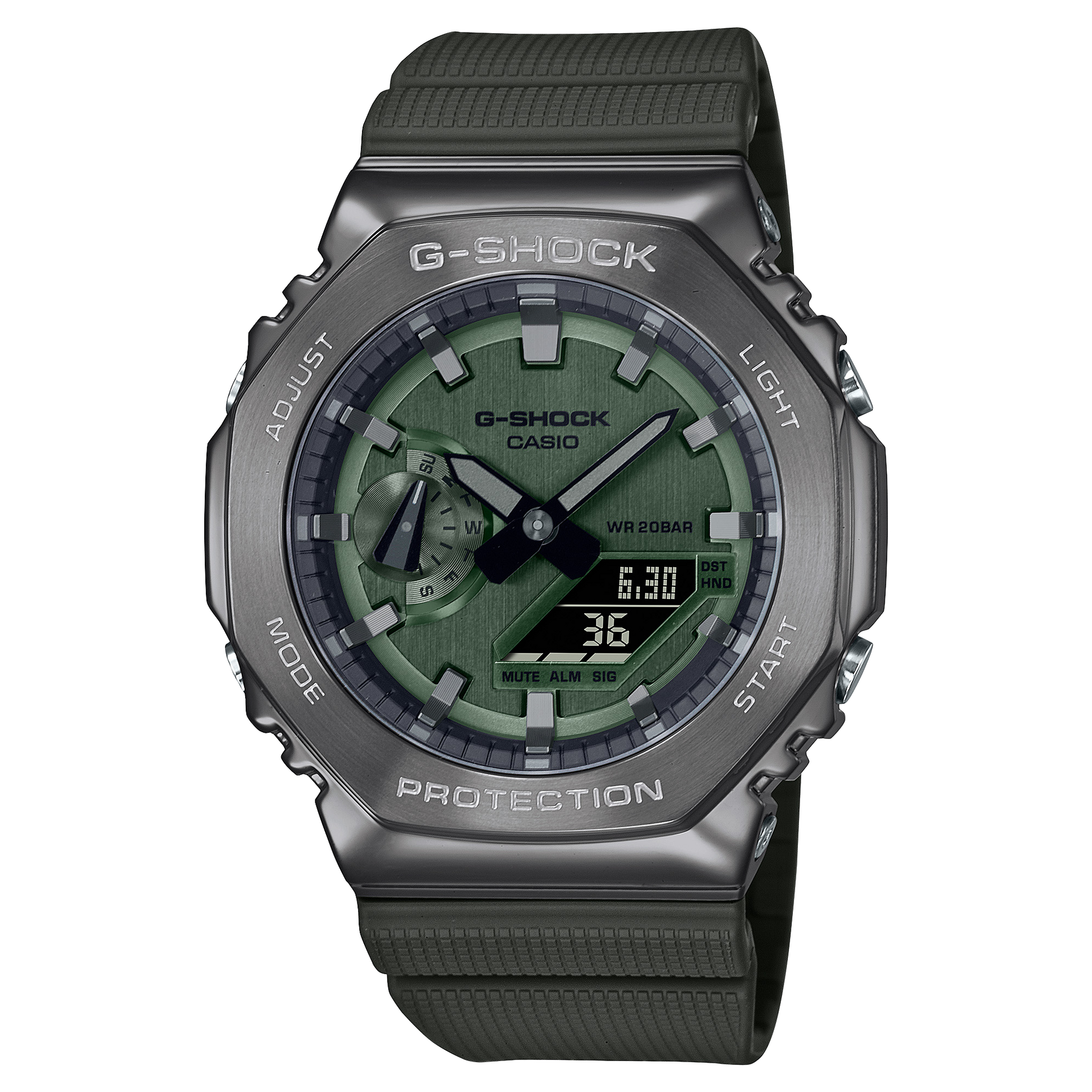 GM-2100B-3A Reloj G-Shock de caballero banda de caucho