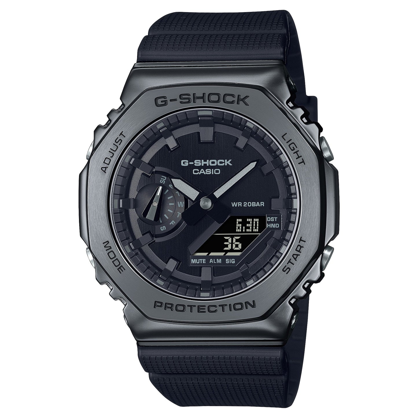 G-Shock G-Steel para Caballero Pulsera de Goma – GM-2100BB-1A