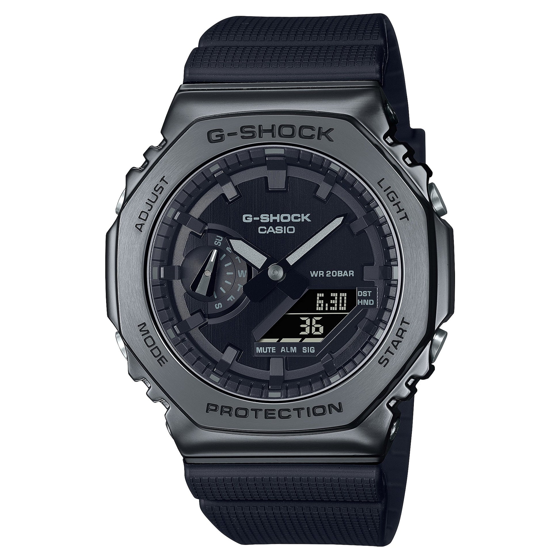 G-Shock G-Steel para Caballero Pulsera de Goma – GM-2100BB-1A