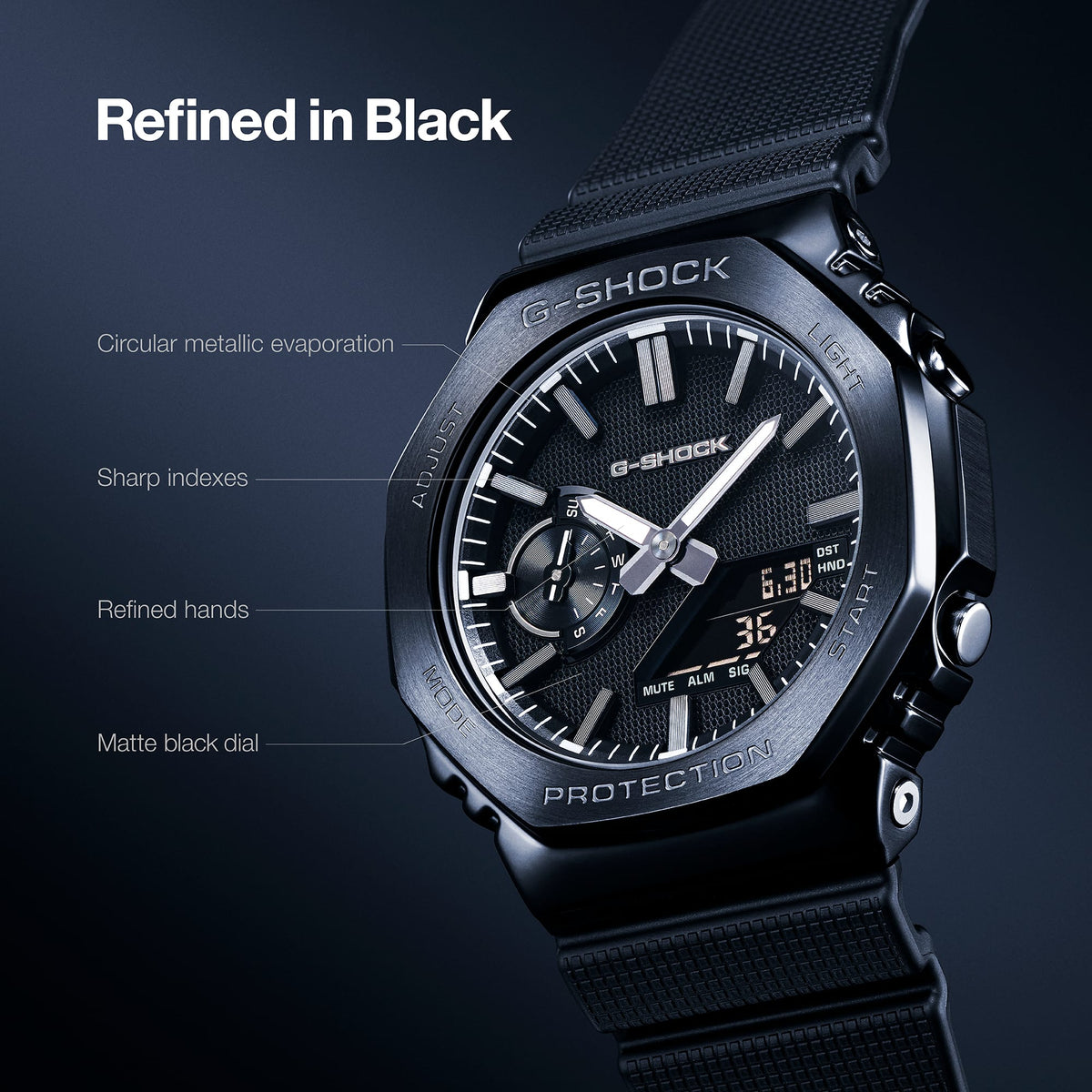 G-Shock de hombre correa de silicona – GM-2100LXB-1A