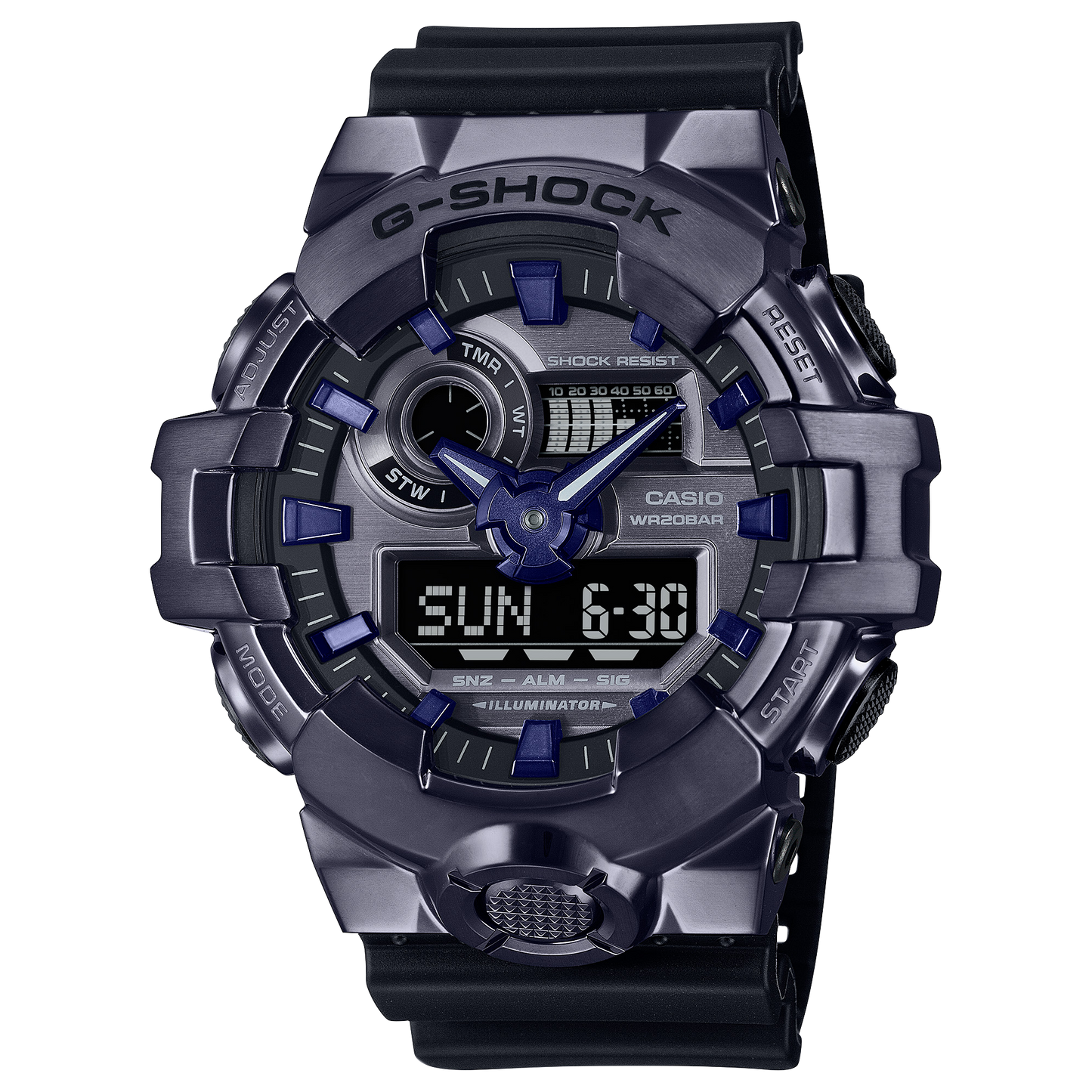 GM-700P-6A Reloj G-Shock de hombre pulsera de resina doble hora