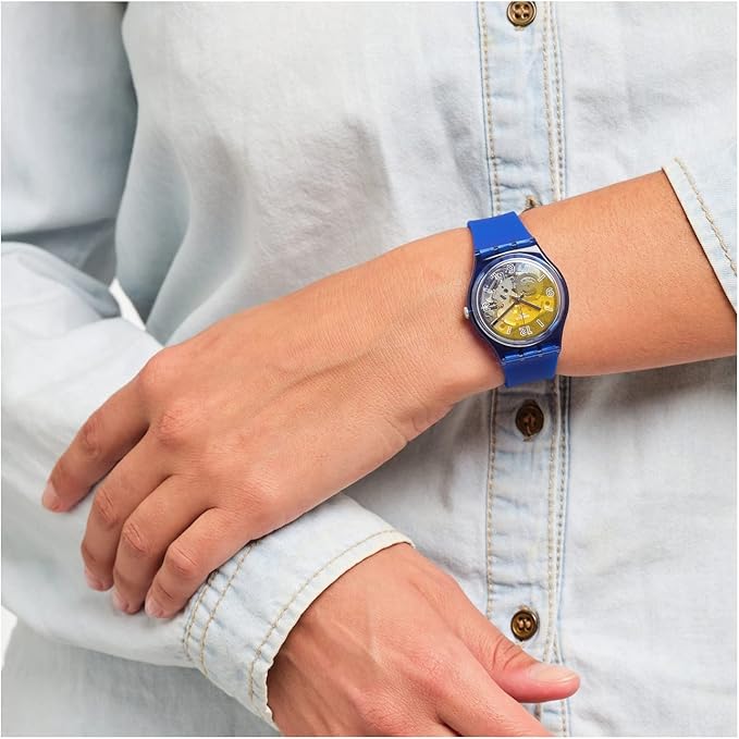 Swatch Yellow Disco Fever de dama correa de caucho – GN278