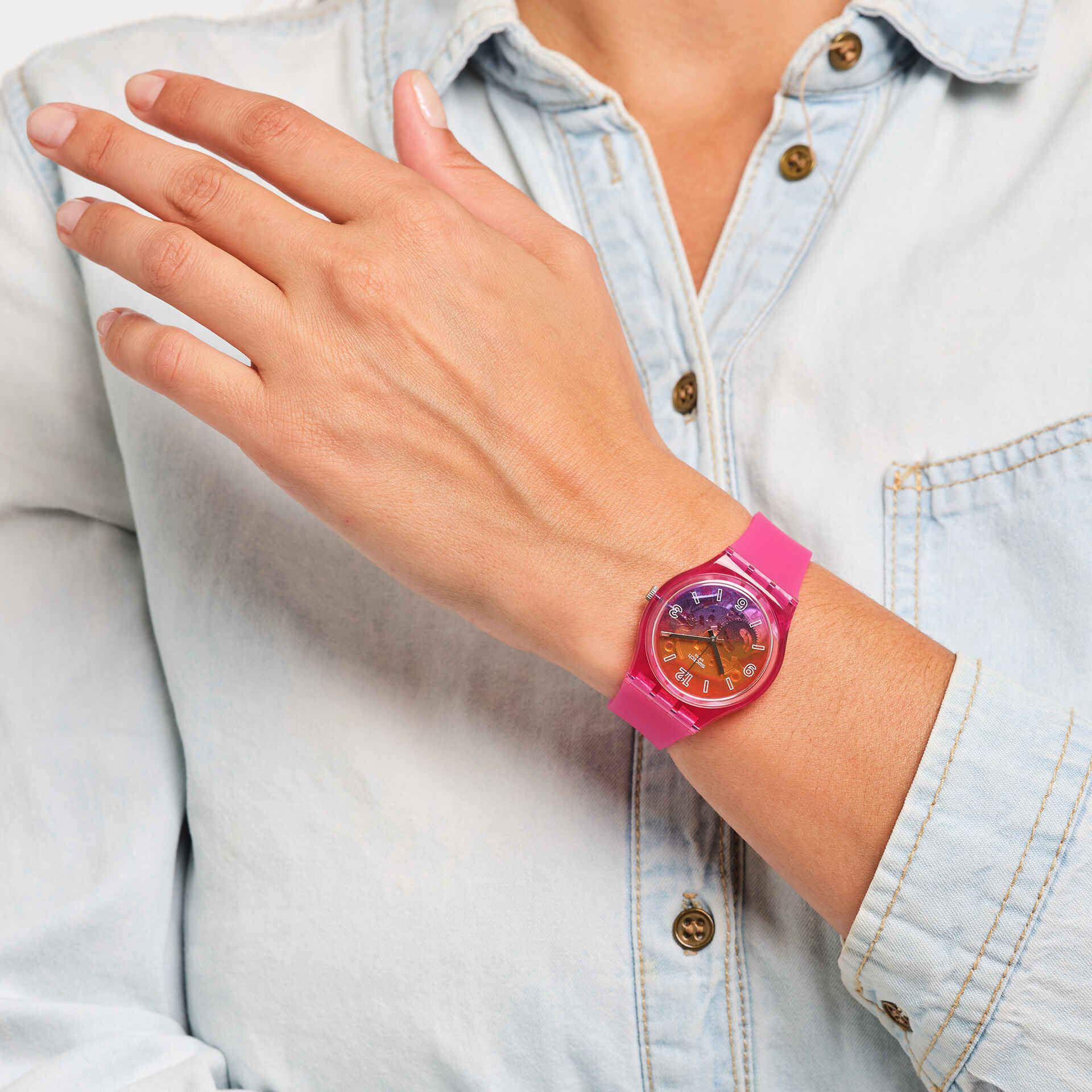 Swatch Orange Disco Fever de mujer banda de resina – GP174