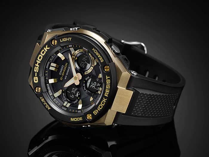 G-Shock Pulsera de Resina de Hombre Doble hora – GST-S100G-1A