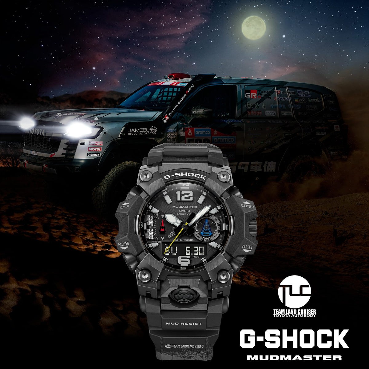 G-Shock Mudmaster Master of G de hombre correa de caucho Team Land Cruiser Toyota – GWG-B1000TLC-1A