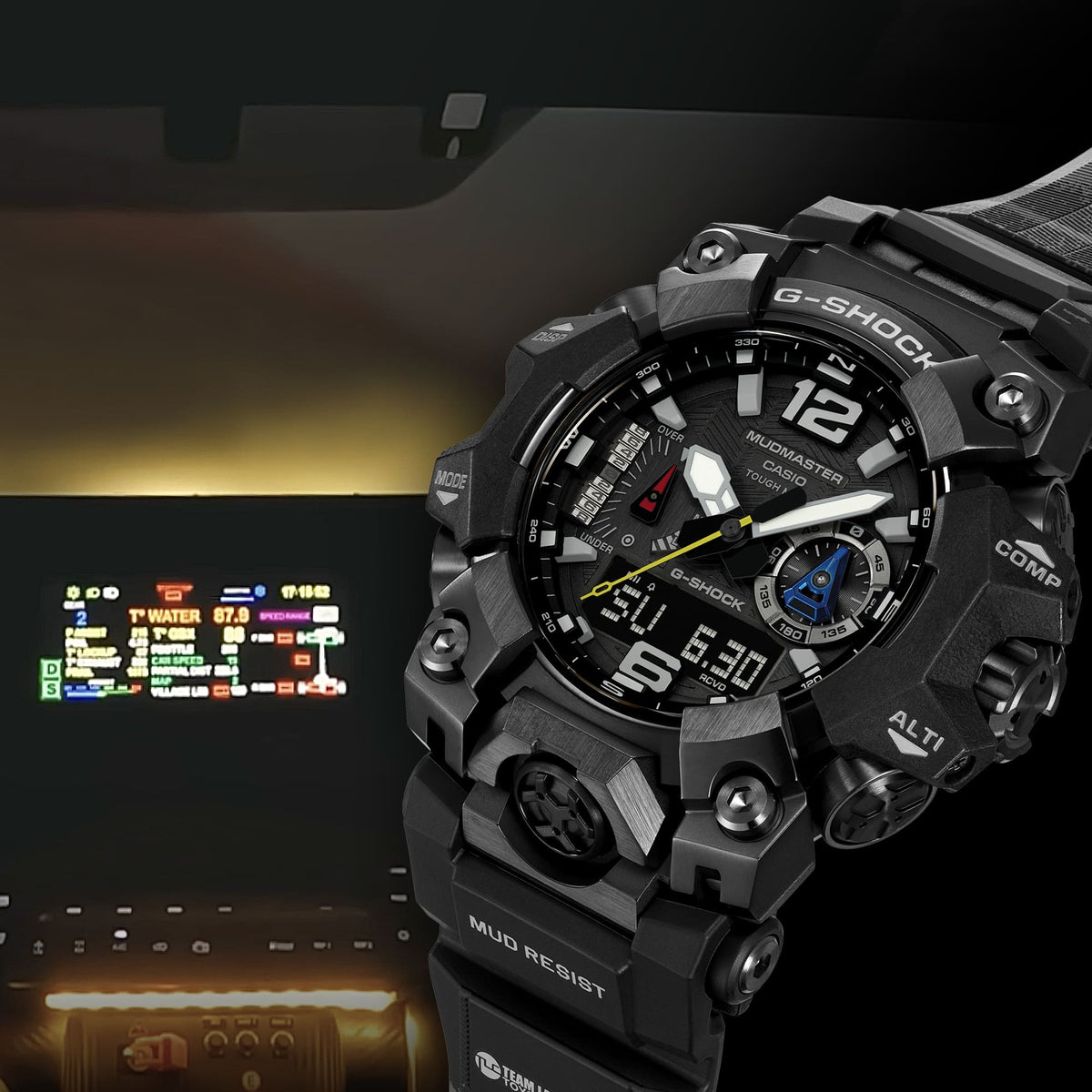 G-Shock Mudmaster Master of G de hombre correa de caucho Team Land Cruiser Toyota – GWG-B1000TLC-1A