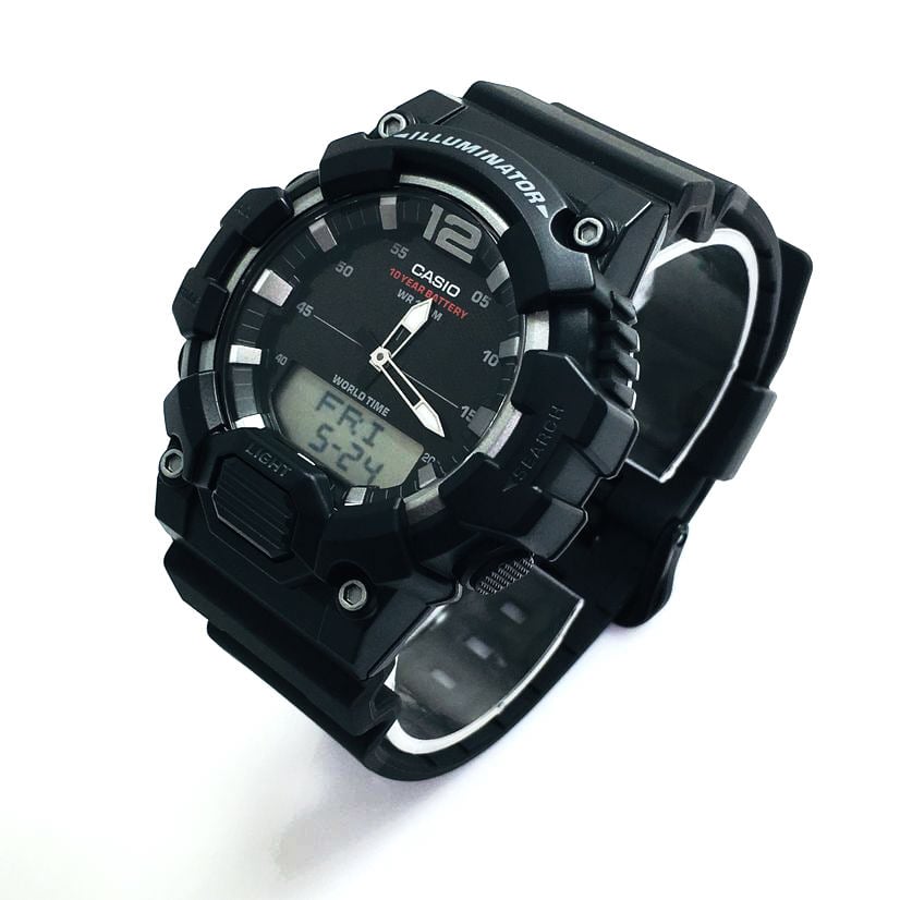 Casio para Caballero, Hora Mundial 10 Años de Batería, Illuminator – HDC-700-1AV
