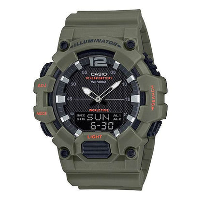 Casio para Hombre, Hora Mundial 10 Años de Batería, Illuminator – HDC-700-3A2V
