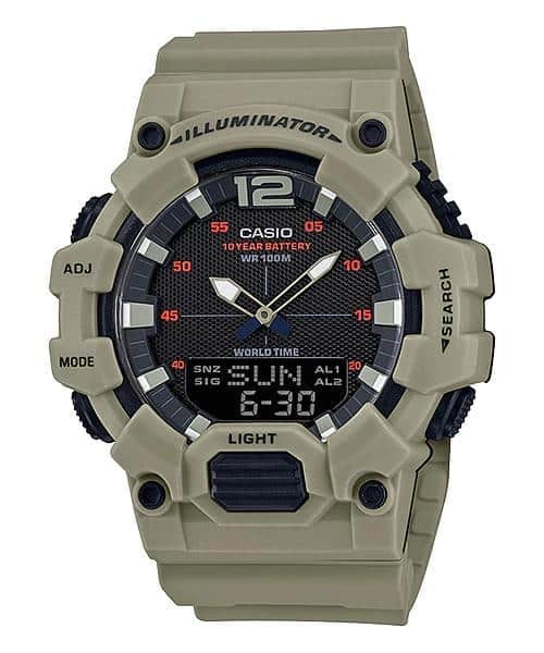 Casio para Hombre, Hora Mundial 10 Años de Batería, Illuminator – HDC-700-3A3V
