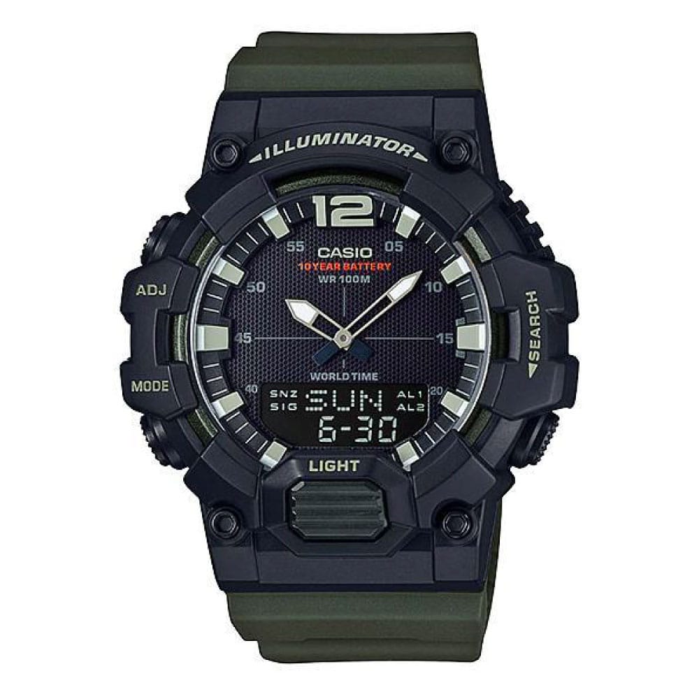 Casio para Hombre, Hora Mundial 10 Años de Batería, Illuminator – HDC-700-3AV