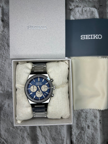 Seiko Neo-Vintage Cronógrafo 40MM Cristal de Zafiro Acero Inoxidable.