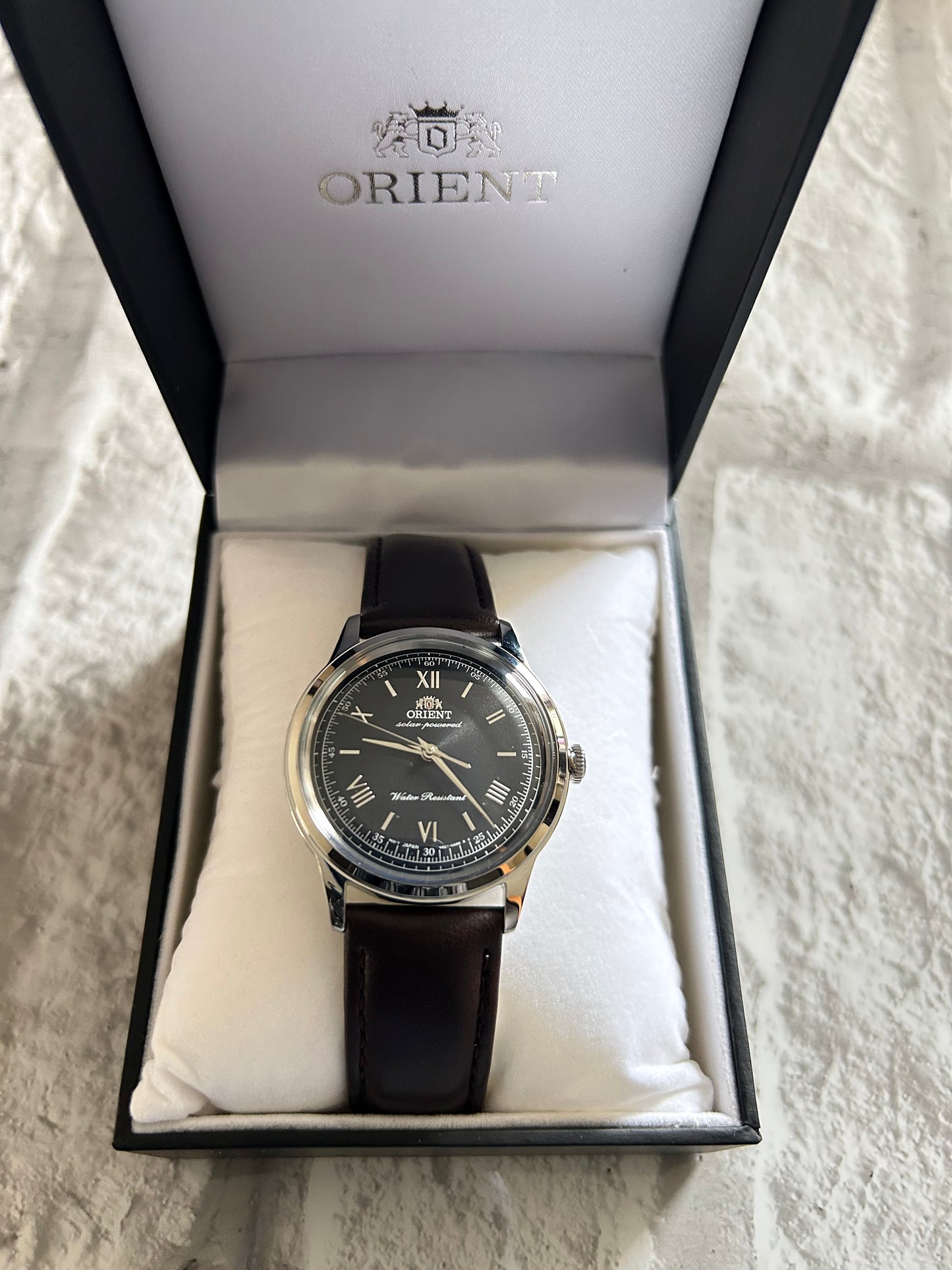Orient Bambino 38MM Pulsera de Cuero Café Oscuro RA-WK0004L