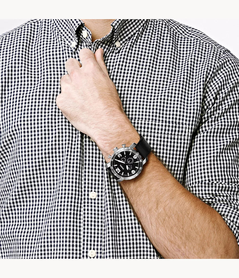 Fossil Nate de hombre banda de piel 50 mm – JR1436