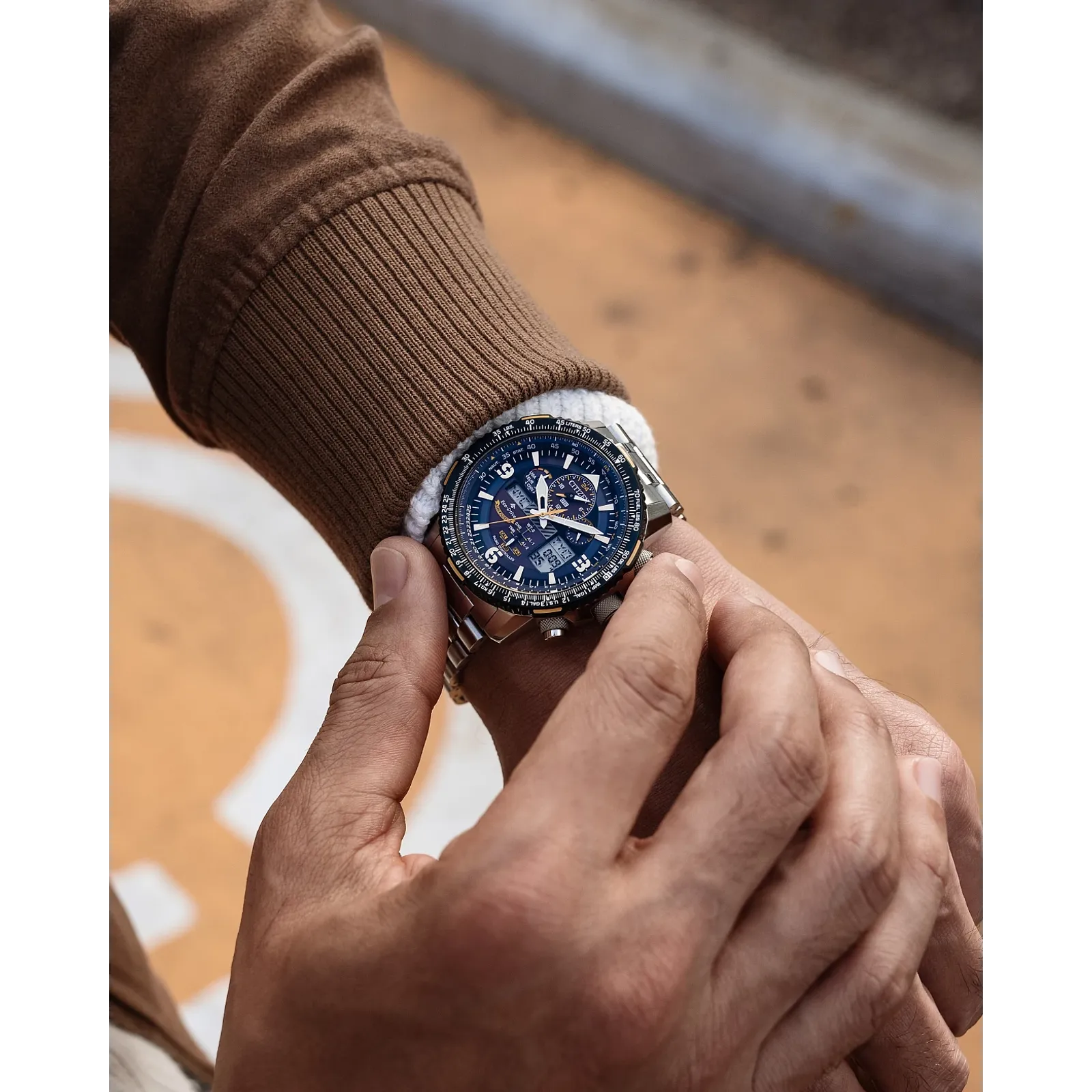 Citizen Promaster Skyhawk de caballero banda de metal Eco-Drive – JY8078-52L