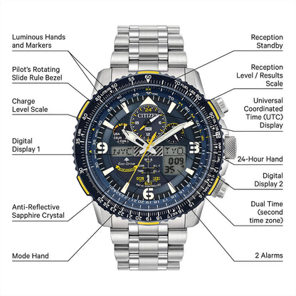 Citizen Promaster Skyhawk de caballero banda de metal Eco-Drive – JY8078-52L