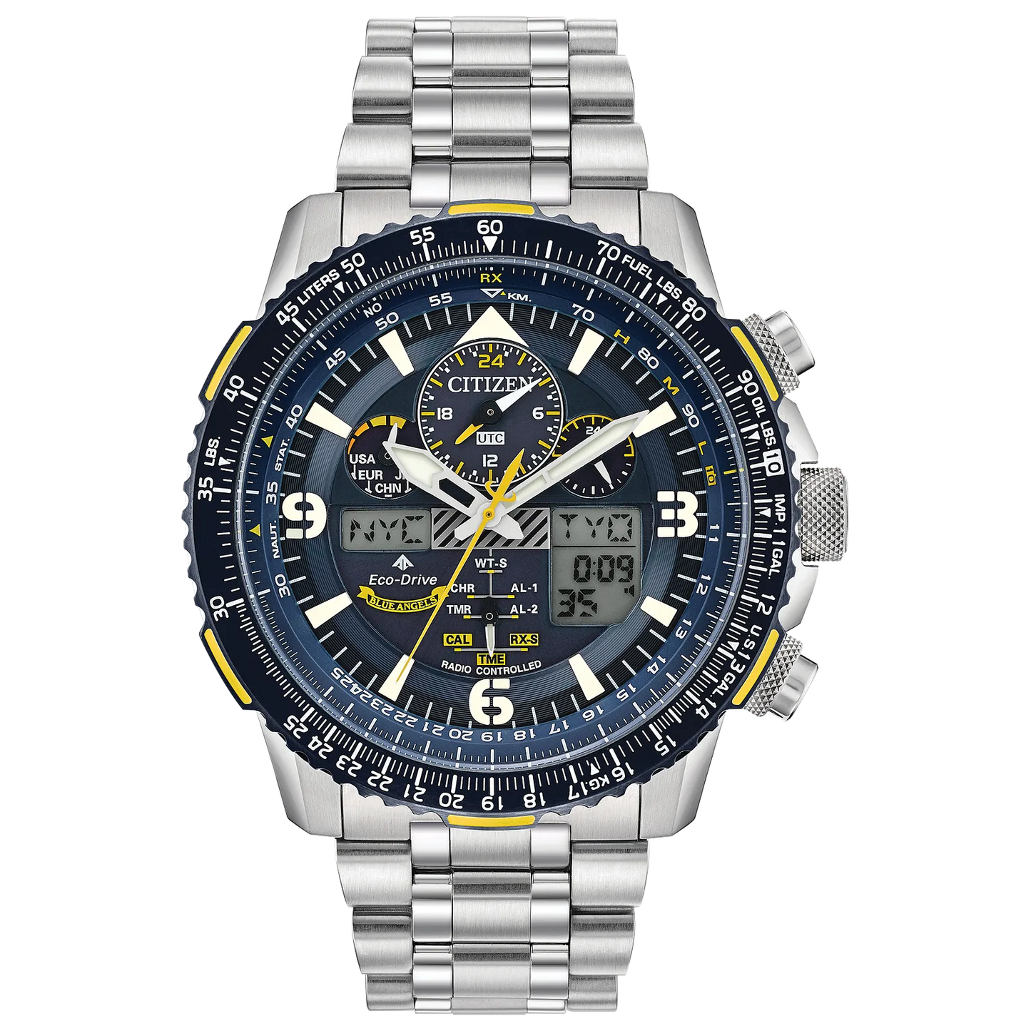 Citizen Promaster Skyhawk de caballero banda de metal Eco-Drive – JY8078-52L