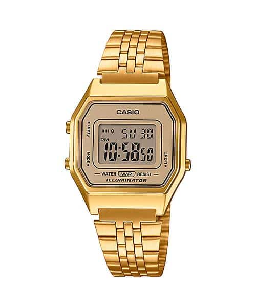 Casio para Mujer, Vintage Clásico Illuminator – LA-680WGA-9
