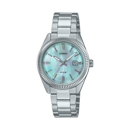 Casio de dama pulsera de metal análogo – LTP-1302DS-2AV