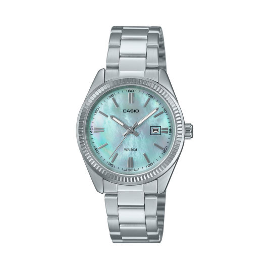 Casio de dama pulsera de metal análogo – LTP-1302DS-2AV