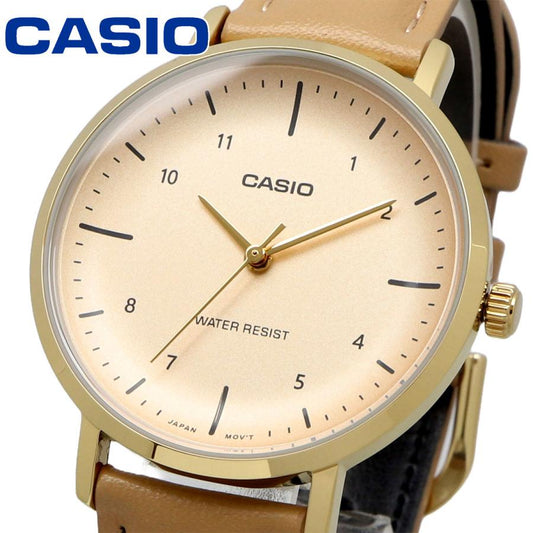 Casio de dama pulsera de piel – LTP-VT03GL-4B