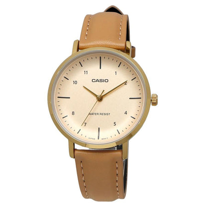 Casio de dama pulsera de piel – LTP-VT03GL-4B