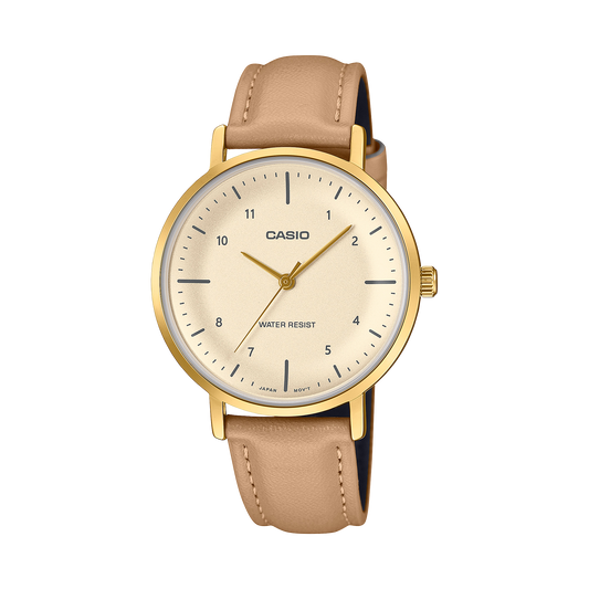 Casio de dama pulsera de piel – LTP-VT03GL-4B