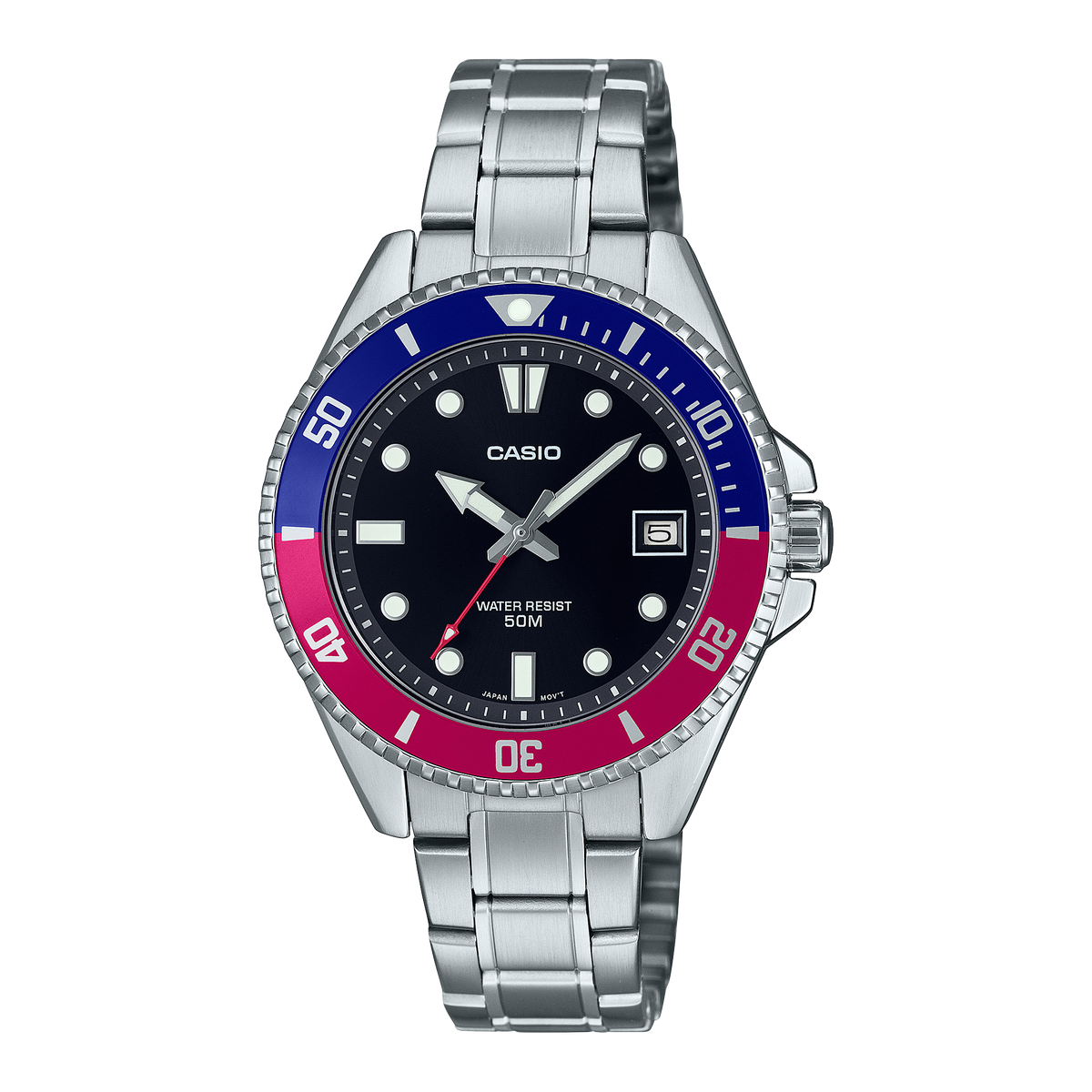Casio de hombre pulsera de metal 42 mm – MDV-10D-1A3V
