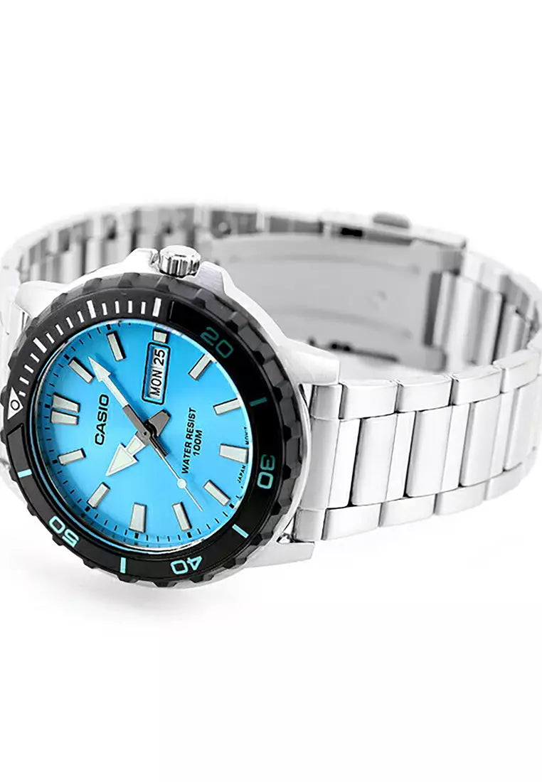 Casio de hombre pulsera de acero inoxidable – MTD-125D-2A3V