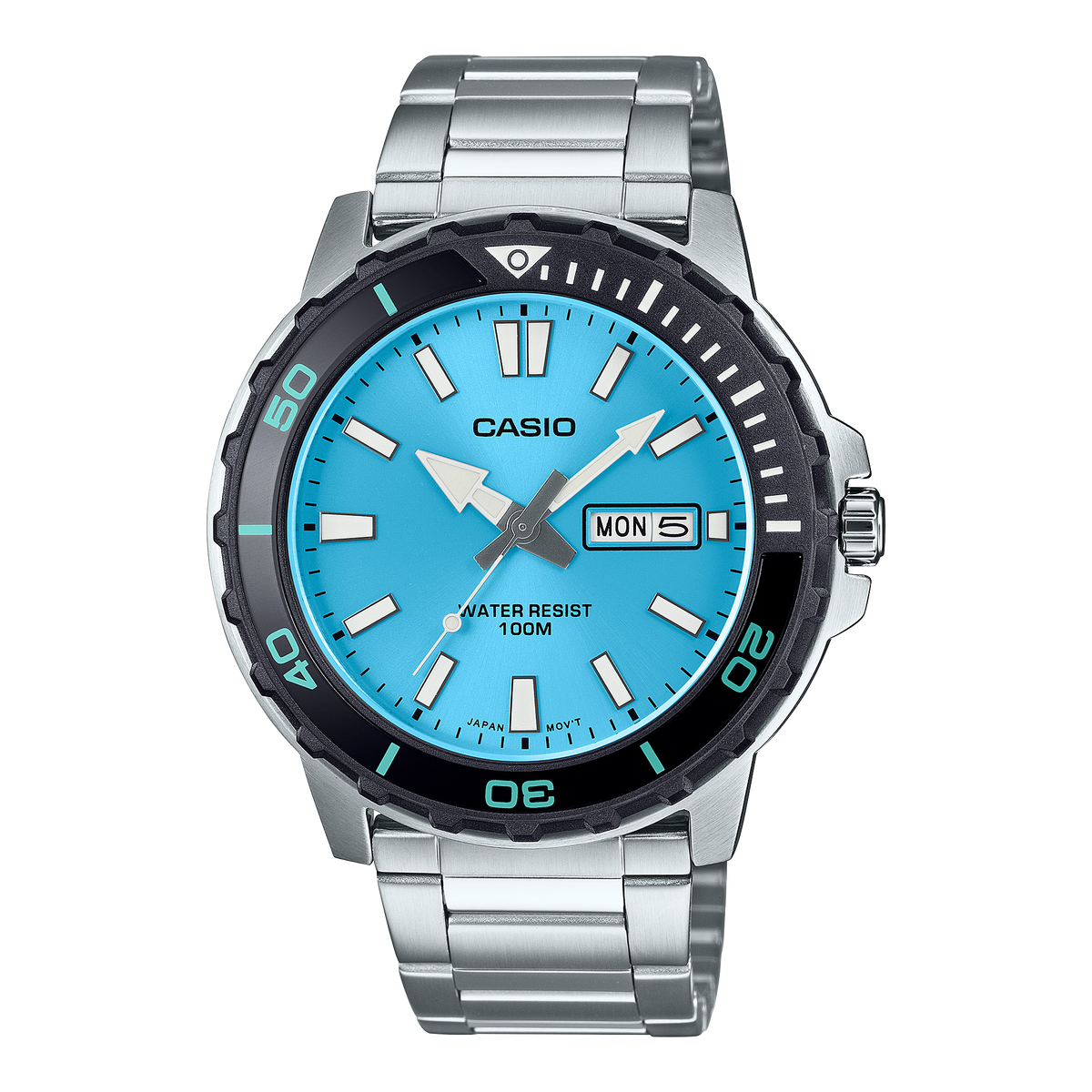 Casio de hombre pulsera de acero inoxidable – MTD-125D-2A3V
