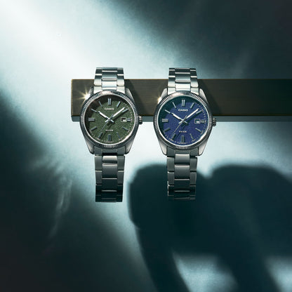 Casio de hombre correa de acero inoxidable 44 mm – MTP-1302DA-3AV