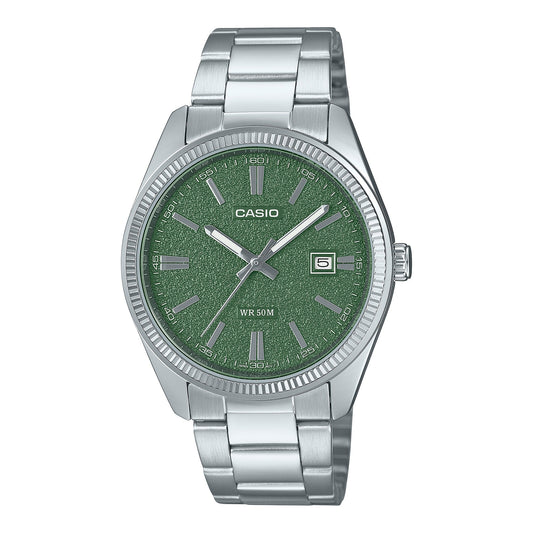 Casio de hombre correa de acero inoxidable 44 mm – MTP-1302DA-3AV